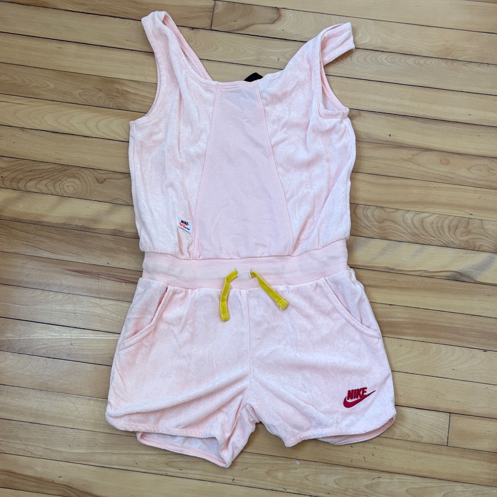 Nike Light Pink Romper with Yellow Accents